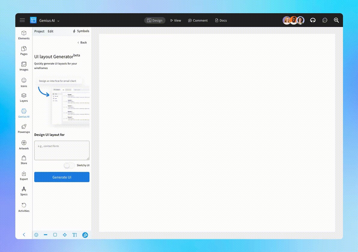 AI Feature series: Text to Wireframe 