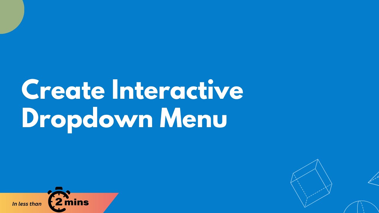 Create Interactive Dropdown Menu for Wireframes