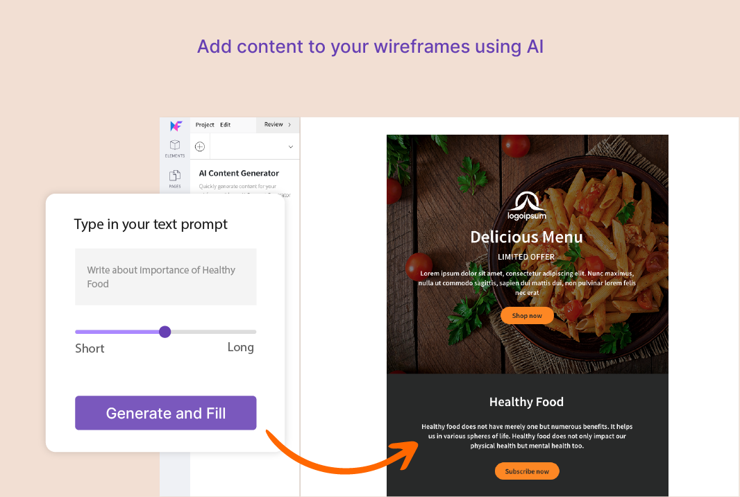 New Powerup: AI Text Content Generation for Wireframes