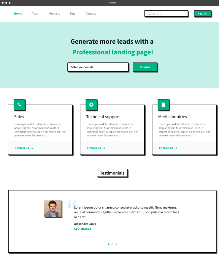 Blocky wireframes