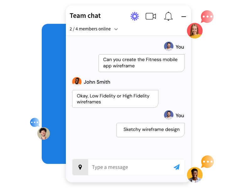 Built-in team chat