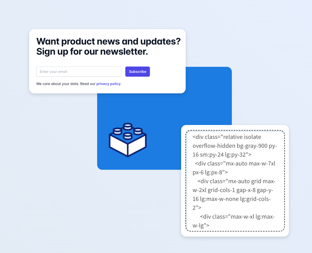 Create custom components with CSS and HTML