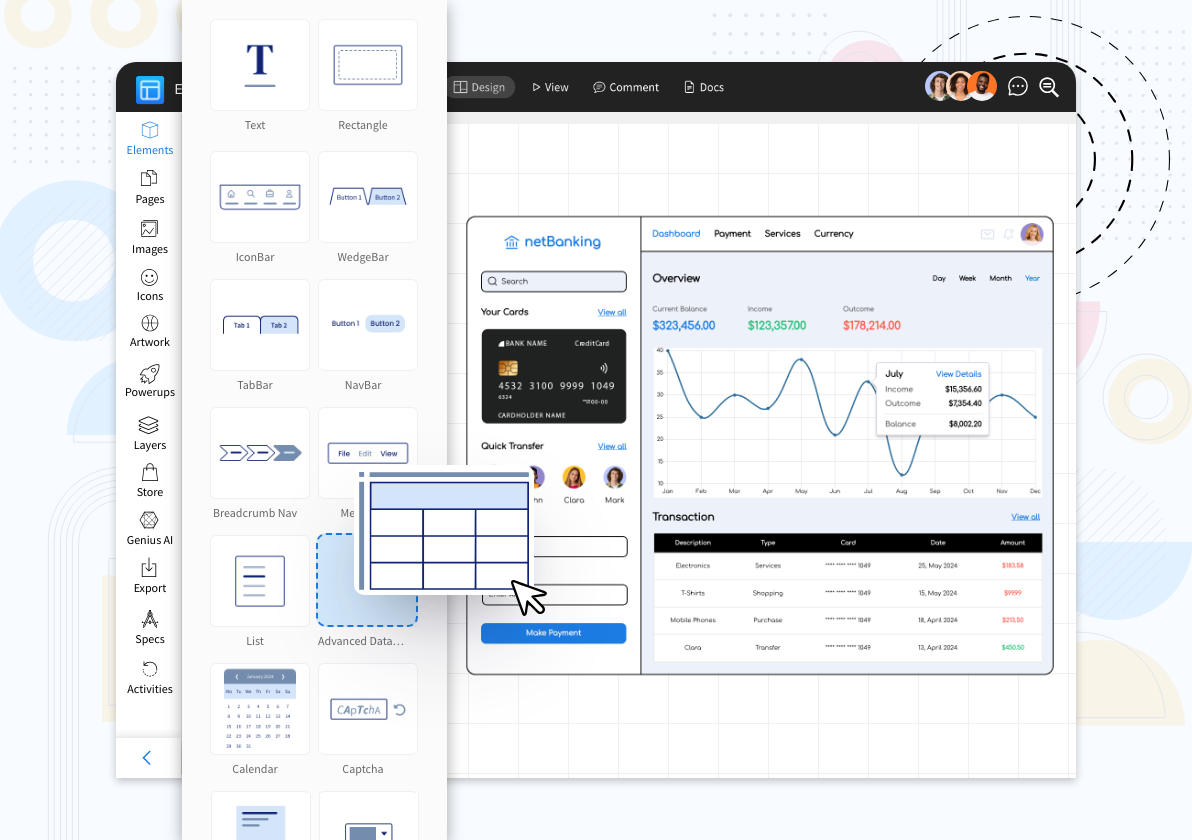 Wireframe friendly components