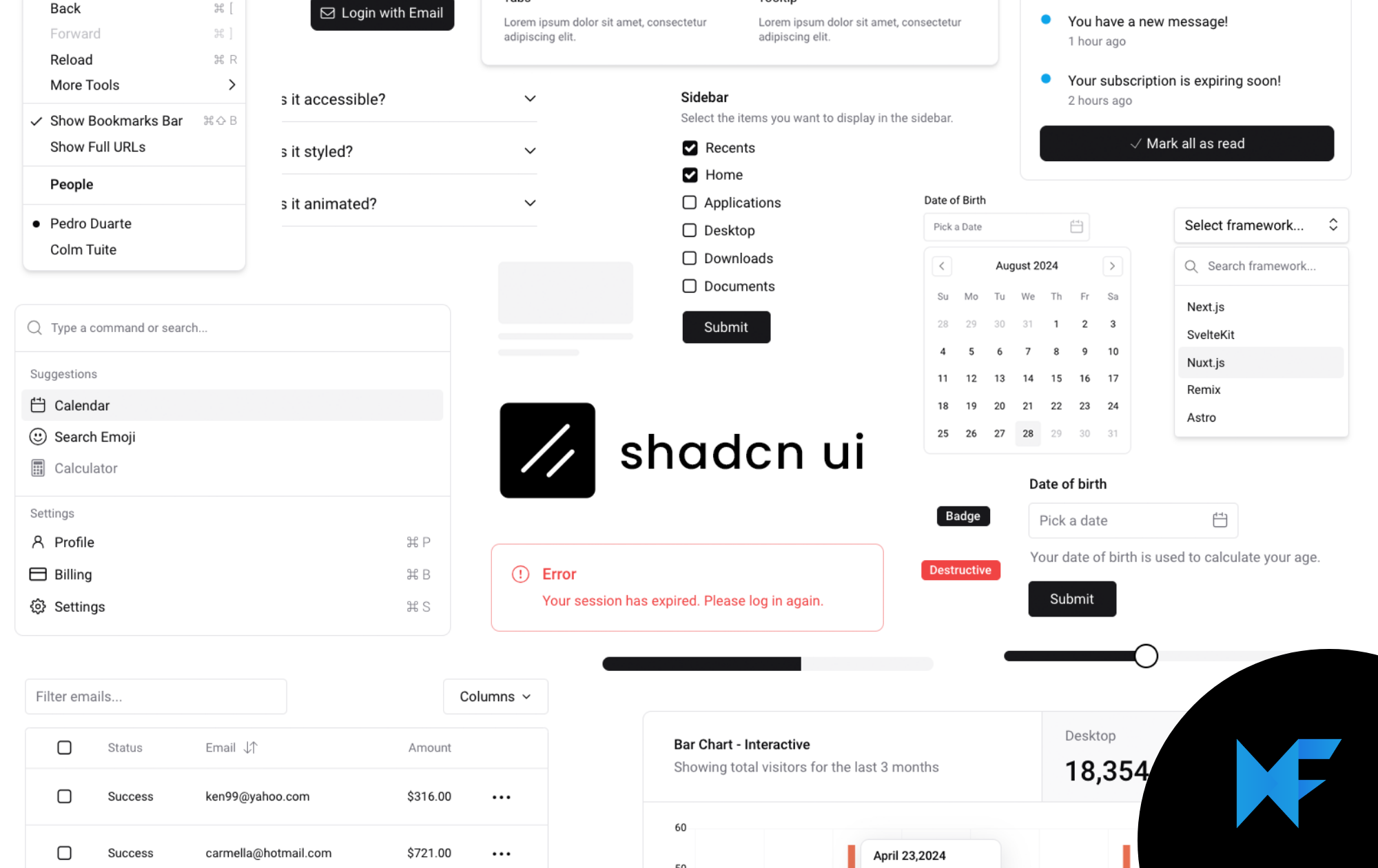 New Wireframing UI Kit for shadcn/ui: 190+ Components