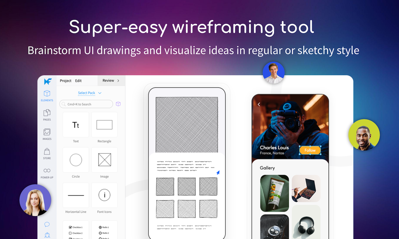 Super-easy wireframing tool