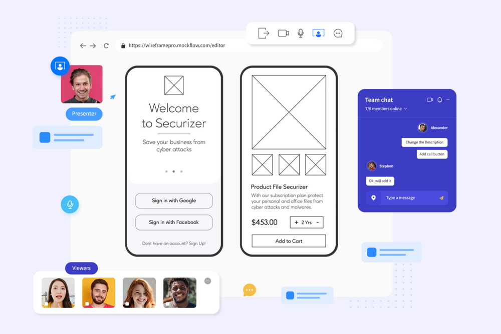 Presentation mode in MockFlow