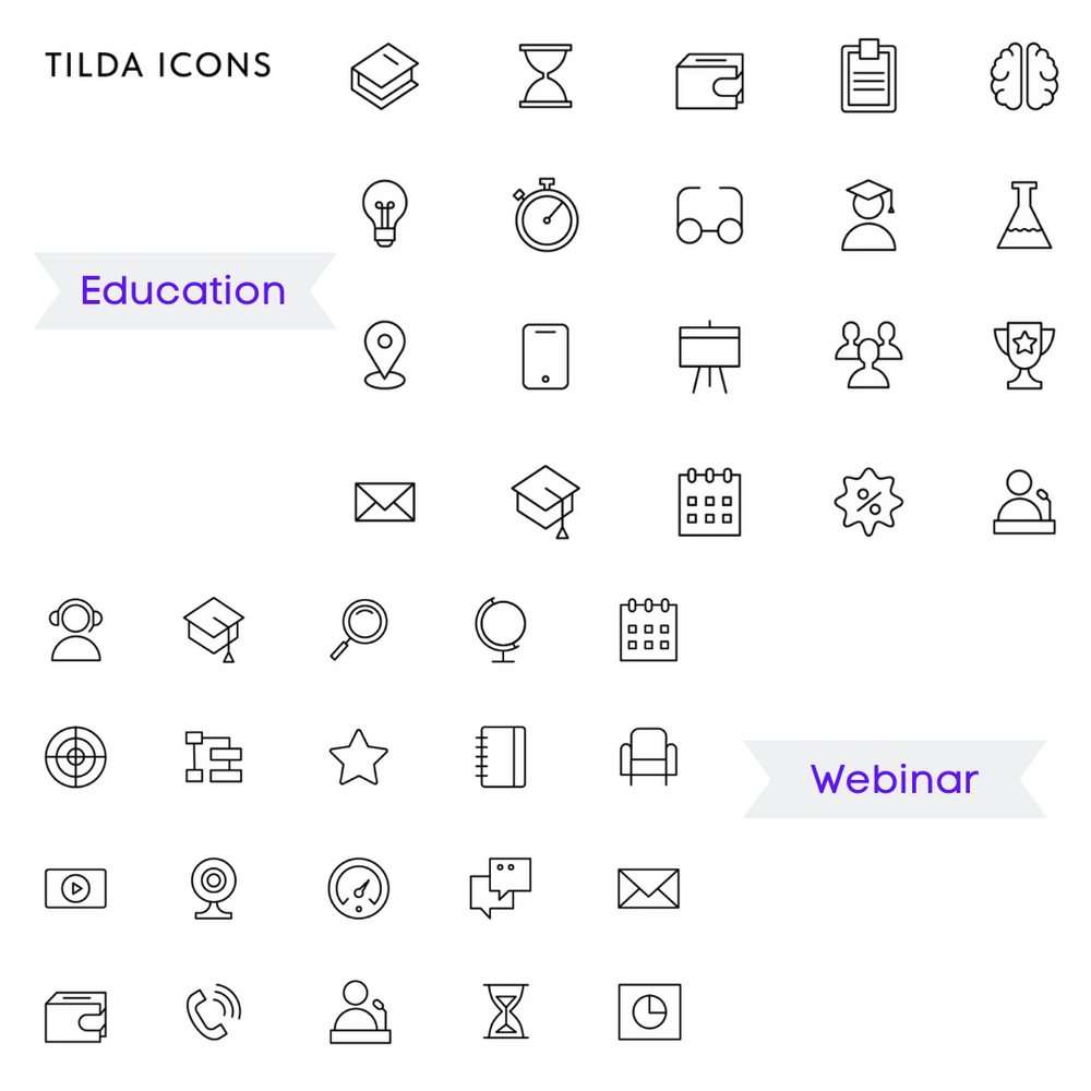 Tilda Icons - Best free resources for Designers in 2023