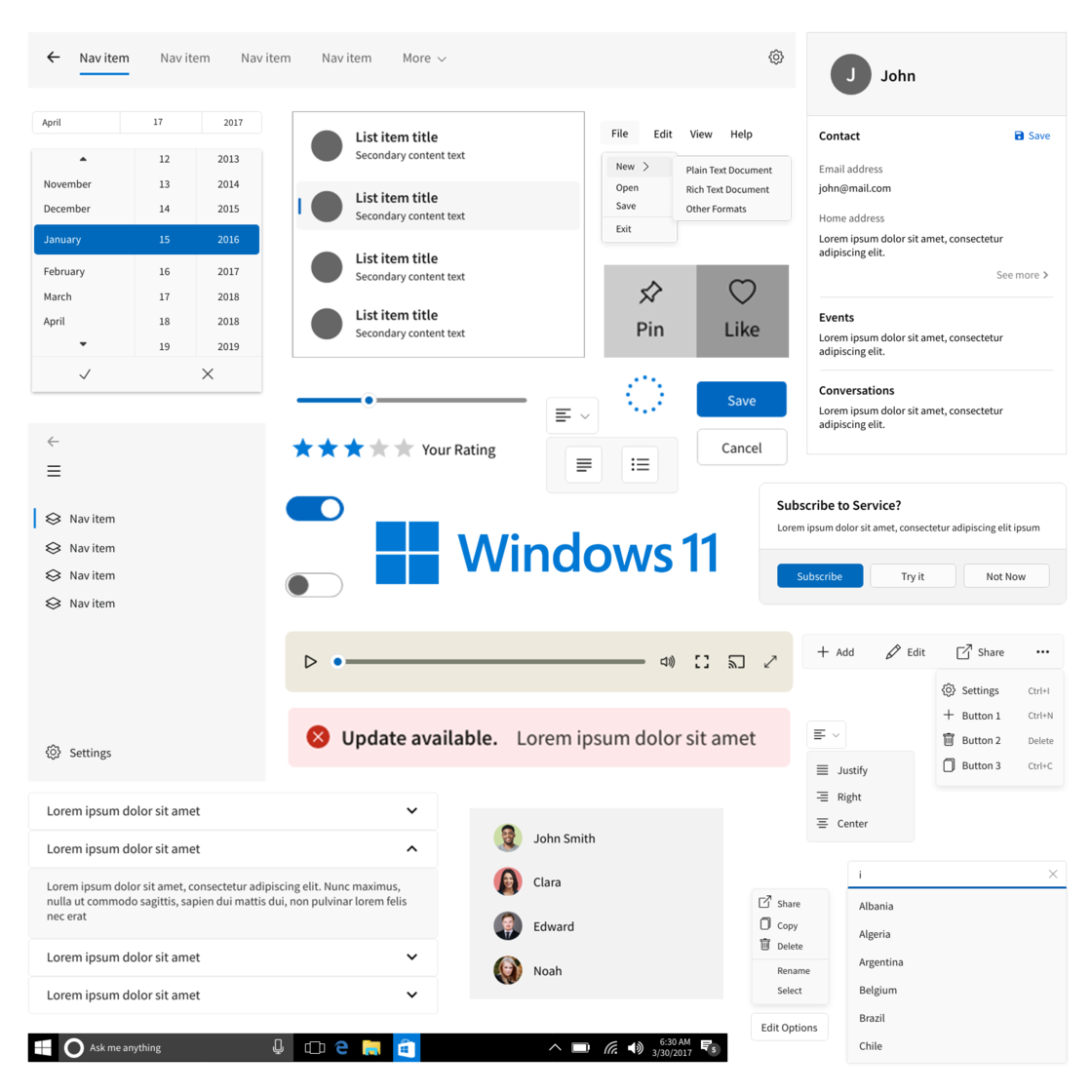 Windows 11 UI Kit