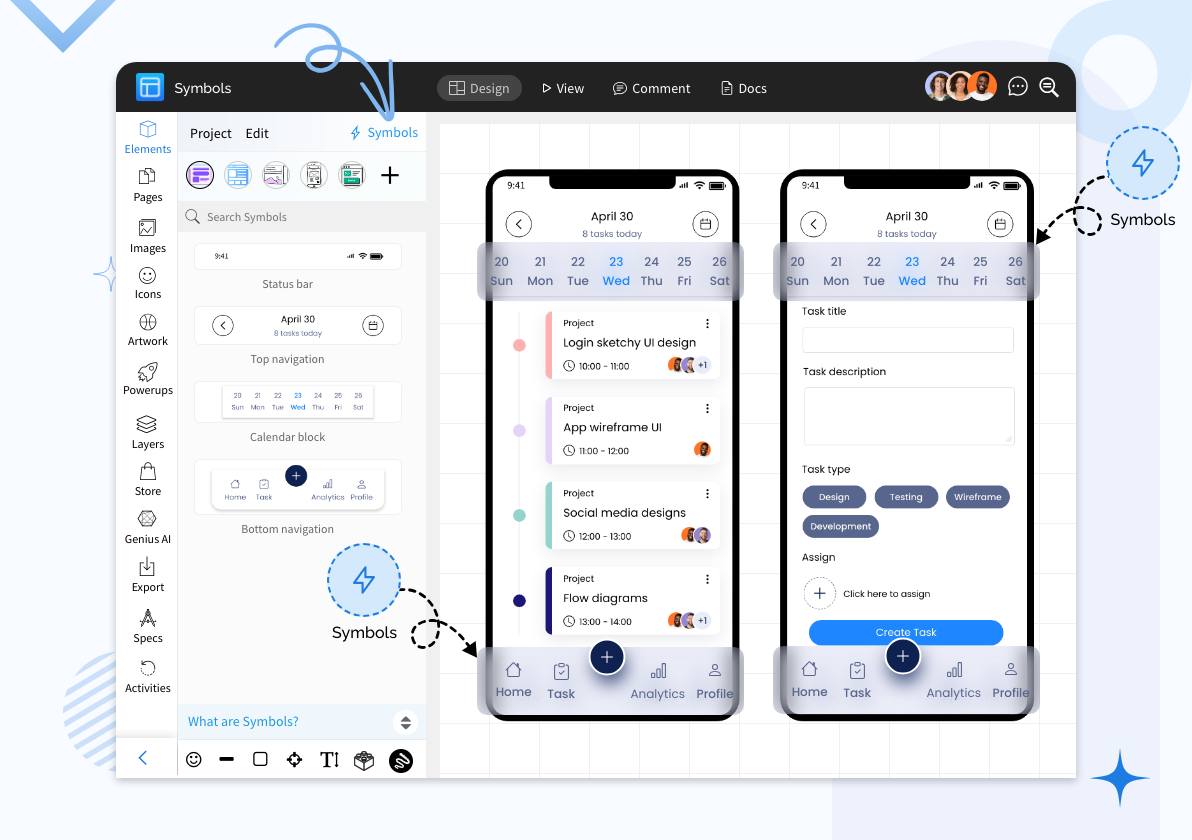 Maintain UI consistency with Symbols