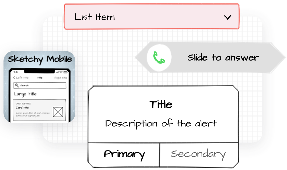 Create Sketchy mobile wireframes