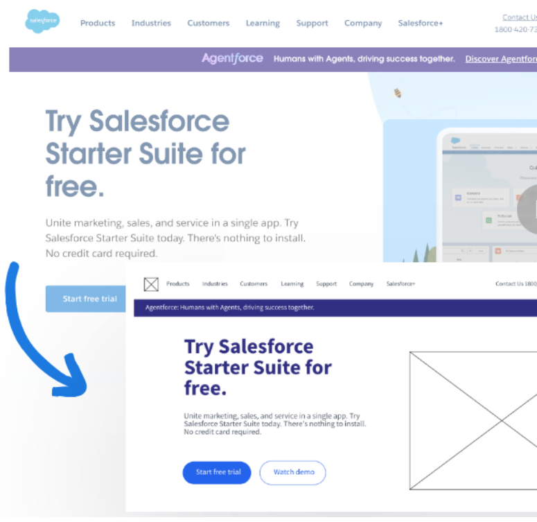 Screenshot to wireframes
