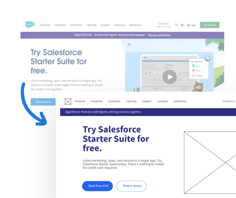 Turn screenshots into wireframes