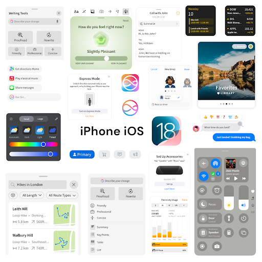 UI kit - iOS 18 UI kit for Wireframing