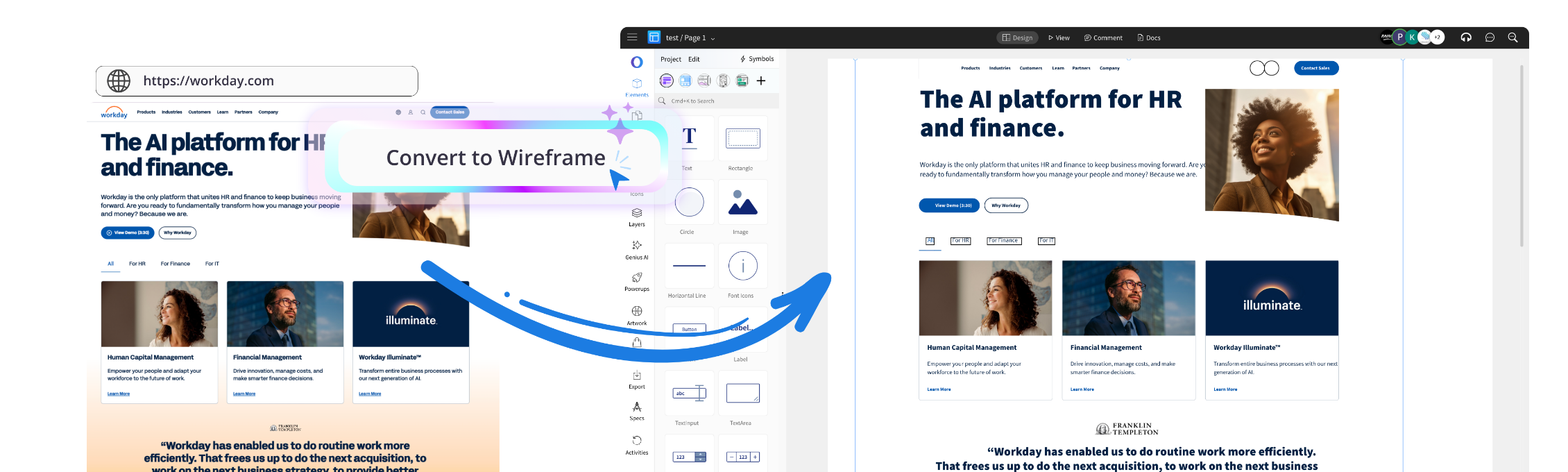 Url to wireframe