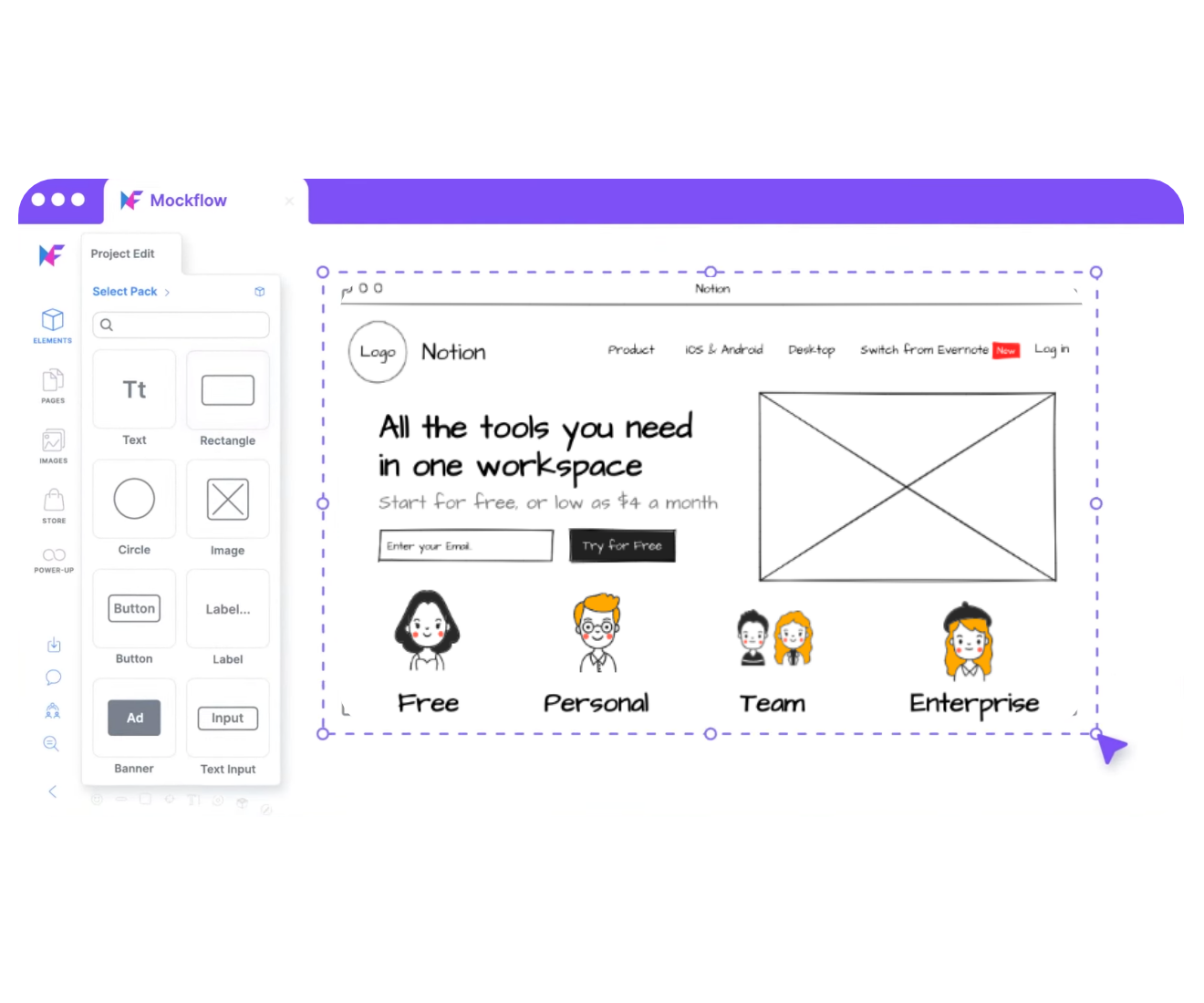 Your whiteboard to wireframe